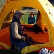 CoastCamp 092  Barbara and Stever and their castle : CoastCamp